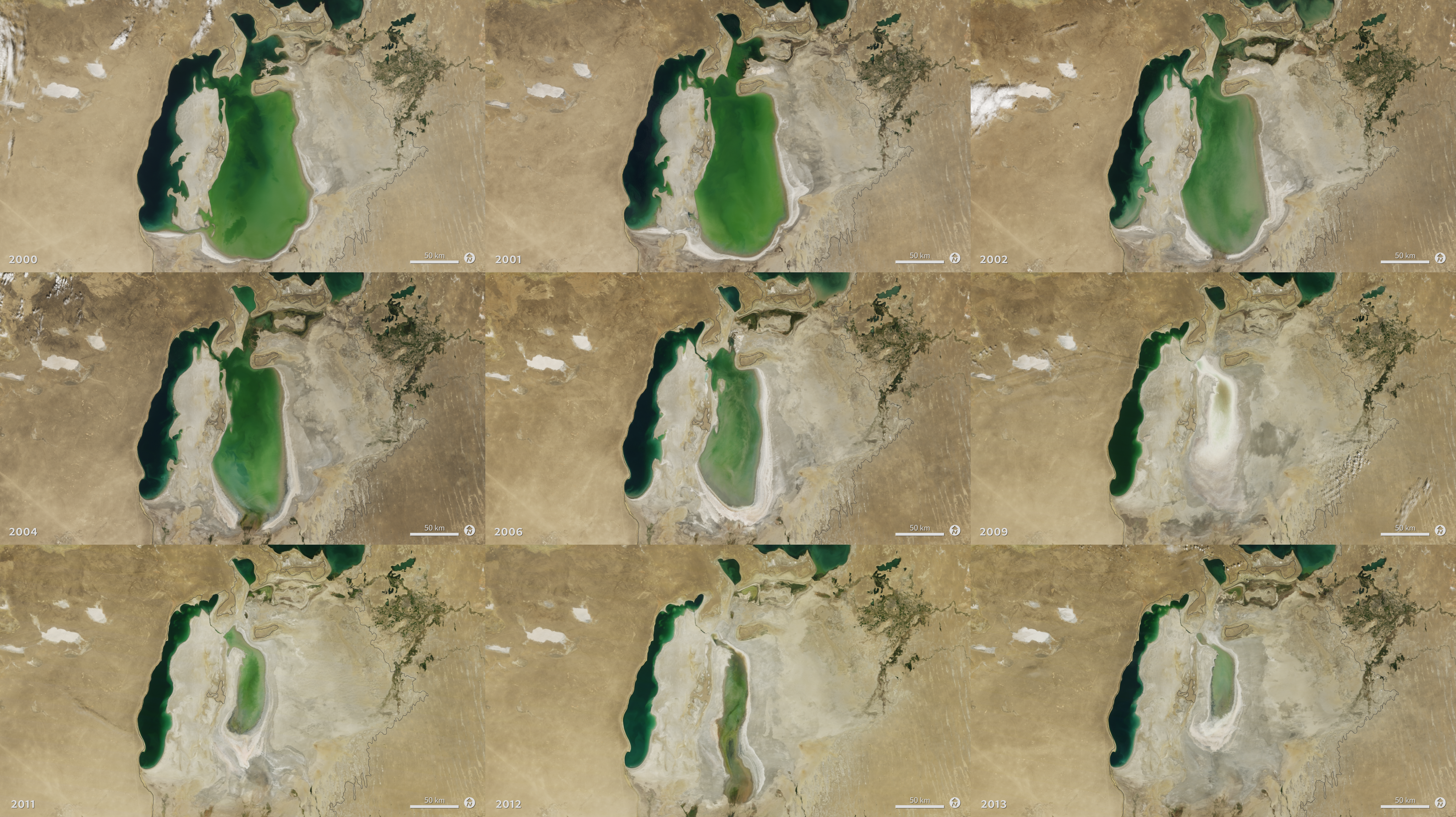 Аральское море снимок из космоса