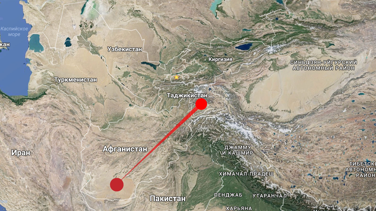 Море в таджикистане карта